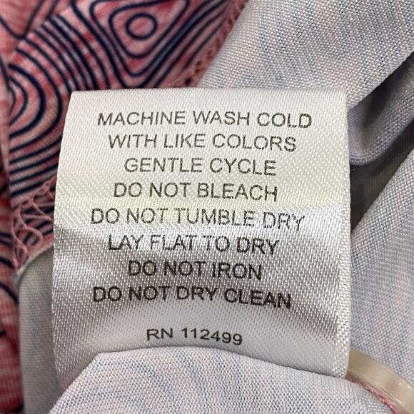 TailorByrd Performance Golf Polo Mens Sz XL Nantucket Red Swirls Geometric Print - Picture 7 of 9